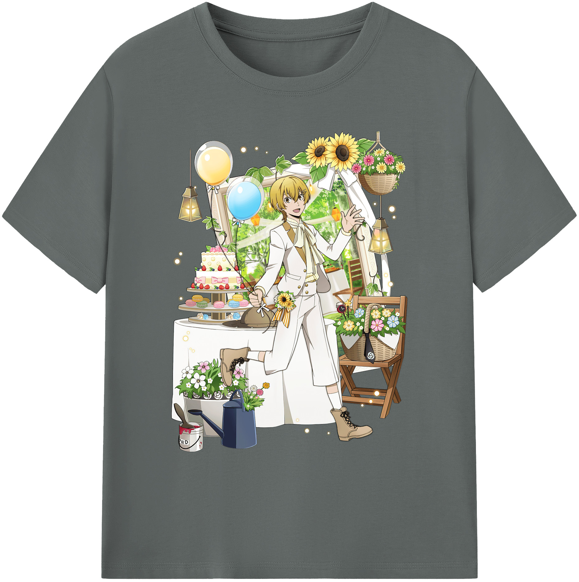文豪ストレイドッグス Bungo Stray Dogs 綿100％ メンズ半袖Tシャツ｜肌触りやわらか＆通気性